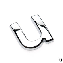 Load image into Gallery viewer, 1Pc 3D Metal Sticker DIY Car Decals Lower Case Letter Number Stickers Waterproof Exterio Alphabet Customize For Motorcycle
