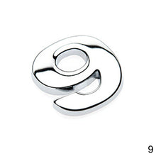 Load image into Gallery viewer, 1Pc 3D Metal Sticker DIY Car Decals Lower Case Letter Number Stickers Waterproof Exterio Alphabet Customize For Motorcycle
