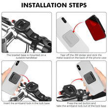 Load image into Gallery viewer, Universal Motorcycle Electric Bicycle Phone Holder Bracket Quick Mount Cycling Bike
