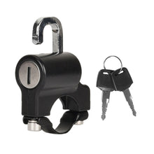 Load image into Gallery viewer, Universal Motorcycle Helmet Lock Anti-Theft Helmet Security Lock Metal 22mm-26mm Black with 2 Keys Set
