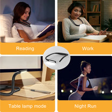 Load image into Gallery viewer, LED Reading Lamp Hanging Neck USB Rechargeable Eye Lamp Learning Reading Light Hands Free For Camping Repairing Night Lighting

