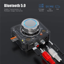 Load image into Gallery viewer, 3D Bass Stereo Wireless Audio Transmitter Dual Dhannel TF Card RCA 3.5mm 3.5 AUX Bluetooth-compatible 5.0 Music Speaker Adapter
