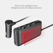 Load image into Gallery viewer, 3USB QC3.0 Quick Qharger PD 120W Car Cigarette Lighter Adapter Splitter Voltmeter Digital Display 4 Port Socket Converter
