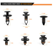 Load image into Gallery viewer, 6 Size 60Pcs Auto Fastener Clips Vehicle Retainer Rivet Door Panel Fender Liner Bumper Fender Trim Plastic Mixed Car Clips
