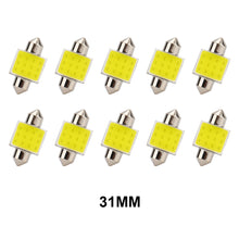 Load image into Gallery viewer, 10Pcs White COB C5W Car Auto Festoon Dome Interior LED Lights Lamp Map Roof Reading Bulb Plate lamps Bulb DC12V 31/36/39/41MM
