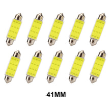 Load image into Gallery viewer, 10Pcs White COB C5W Car Auto Festoon Dome Interior LED Lights Lamp Map Roof Reading Bulb Plate lamps Bulb DC12V 31/36/39/41MM
