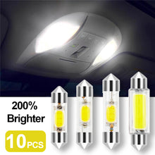 Load image into Gallery viewer, 10Pcs 12V Auto White 31mm 36mm 39mm 41mm C5W C10W LED Bulb Canbus Festoon Led Car Interior Light Dome Reading License Plate Lamp
