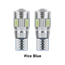 Load image into Gallery viewer, 2Pcs T10 Car W5W LED Bulb Signal Light 5630 6SMD Auto Claerance Wedge Side License Plate Reverse Lamps 12V 6500K Reading Light

