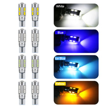 Load image into Gallery viewer, 2Pcs T10 Car W5W 5730 10SMD Led Bulb Reverse Signal Light Reading Lamps 12V 6500K Auto Wedge Side License Plate Light Trunk Lamps
