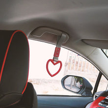 Load image into Gallery viewer, JDM Heart-shaped Car Interior Lanyard Subway Train Bus Pull Ring White Handle Strap Charm Car Drift Rear Bumper Warning Loop

