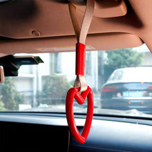 Load image into Gallery viewer, JDM Heart-shaped Car Interior Lanyard Subway Train Bus Pull Ring White Handle Strap Charm Car Drift Rear Bumper Warning Loop
