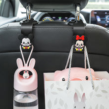 Load image into Gallery viewer, Cute Cartoon Car Seat Back Hook Hidden Multifunctional Storage Holder Hanger Practical Rear Seat Portable Car Supplies
