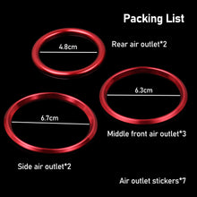 Load image into Gallery viewer, 7Pcs Auto Car Air Conditioner Vent Outlet Sticker Decoration Ring Knob Trim Cover For Mercedes Benz C Class W205 GLC 2015-2018
