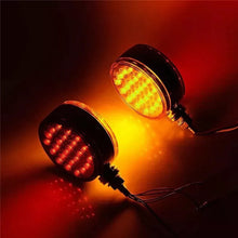 Load image into Gallery viewer, 12V 24V 48LED Round Turn Signal Marker Lights For Car Trucks Trailers Lorry Tractors Double Side Indicator Safety Warning Lamp
