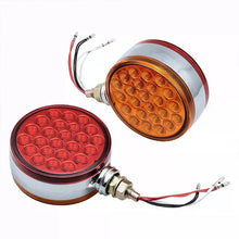 Load image into Gallery viewer, 12V 24V 48LED Round Turn Signal Marker Lights For Car Trucks Trailers Lorry Tractors Double Side Indicator Safety Warning Lamp
