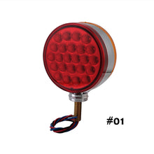 Load image into Gallery viewer, 12V 24V 48LED Round Turn Signal Marker Lights For Car Trucks Trailers Lorry Tractors Double Side Indicator Safety Warning Lamp
