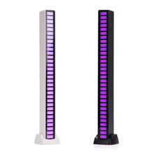 Load image into Gallery viewer, RGB Sound Control Rhythm Ambient Light 32LED Colorful Strip Light Rechargeable Bar Car Computer Home Audio Music Atmosphere Lamp
