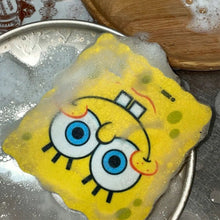 Load image into Gallery viewer, Cute Cartoon Sponge Dish Washer SpongeBob Shape Dishwashing Cloth Pot Brush Foam Kitchen Cleaning Tool
