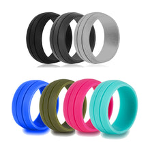 Load image into Gallery viewer, Fitness Running Gym Silicone Couple Ring Wedding Ring Unisex Outdoor Sports Yoga Ring For Men Women
