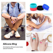 Load image into Gallery viewer, Fitness Running Gym Silicone Couple Ring Wedding Ring Unisex Outdoor Sports Yoga Ring For Men Women
