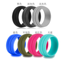 Load image into Gallery viewer, Fitness Running Gym Silicone Couple Ring Wedding Ring Unisex Outdoor Sports Yoga Ring For Men Women
