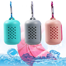 Load image into Gallery viewer, 40x40cm Quick Dry Towel Outdoor Diving Swimming Towel Portable Silicone Sports Yoga Gym Running Travel Cooling Relief Towel
