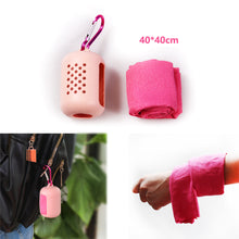 Load image into Gallery viewer, 40x40cm Quick Dry Towel Outdoor Diving Swimming Towel Portable Silicone Sports Yoga Gym Running Travel Cooling Relief Towel
