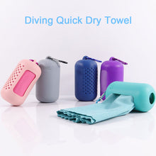 Load image into Gallery viewer, 30x80cm Quick Dry Towel Portable Silicone Cooling Relief Towel For Outdoor Diving Swimming Sports Yoga Gym Running Travel
