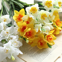 Load image into Gallery viewer, Artificial Narcissus Flower Bouquet Fake Desktop Flowers Home Wedding Decoration DIY Party Decor Bouquet Fake Flowers Desktop Flowers
