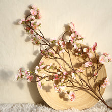 Load image into Gallery viewer, Artificial Cherry Blossom Flower Tall Fake Peach Cherry Flower Arrangement for Home Wedding Decoration

