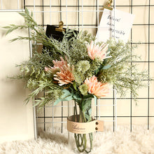 Load image into Gallery viewer, Artificial Flowers Short Branch Crab Claw 2 Fork Pincushion Christmas Garland Vase for Home Wedding Decoration Fake Planting
