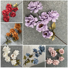 Load image into Gallery viewer, 6 Heads Rose Pink Silk Bouquet Peony Artificial Flowers Fake Flowers Home Wedding Decoration DIY Craft Flowers Home Decor Accessories
