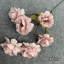 Load image into Gallery viewer, 6 Heads Rose Pink Silk Bouquet Peony Artificial Flowers Fake Flowers Home Wedding Decoration DIY Craft Flowers Home Decor Accessories
