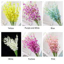 Load image into Gallery viewer, 5 Forks Oncidium Artificial Flowers Dancing Artificial Flower Wedding Home Decoration Fake Flower Decorative Flower Artificial Plant
