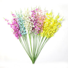 Load image into Gallery viewer, 5 Forks Oncidium Artificial Flowers Dancing Artificial Flower Wedding Home Decoration Fake Flower Decorative Flower Artificial Plant
