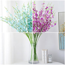 Load image into Gallery viewer, 5 Forks Oncidium Artificial Flowers Dancing Artificial Flower Wedding Home Decoration Fake Flower Decorative Flower Artificial Plant
