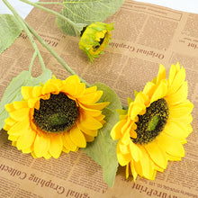 Load image into Gallery viewer, Sunflower Silk Artificial Flower Bouquet Large Sun Flower Home Decor Artificial Flowers Plant Artificial Decorative Flower
