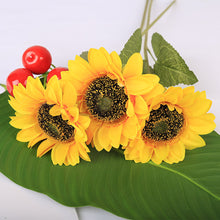 Load image into Gallery viewer, Sunflower Silk Artificial Flower Bouquet Large Sun Flower Home Decor Artificial Flowers Plant Artificial Decorative Flower
