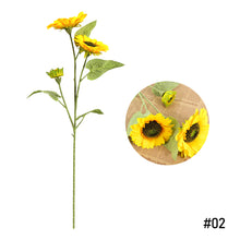 Load image into Gallery viewer, Sunflower Silk Artificial Flower Bouquet Large Sun Flower Home Decor Artificial Flowers Plant Artificial Decorative Flower
