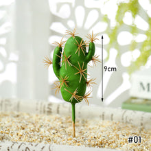 Load image into Gallery viewer, Lifelike Miniature Artificial Fleshy Cactus Plant Figurines Decoration DIY Fairy Garden Micro Landscape Potted Decor
