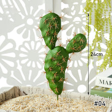 Load image into Gallery viewer, Lifelike Miniature Artificial Fleshy Cactus Plant Figurines Decoration DIY Fairy Garden Micro Landscape Potted Decor
