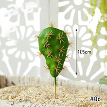 Load image into Gallery viewer, Lifelike Miniature Artificial Fleshy Cactus Plant Figurines Decoration DIY Fairy Garden Micro Landscape Potted Decor
