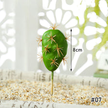 Load image into Gallery viewer, Lifelike Miniature Artificial Fleshy Cactus Plant Figurines Decoration DIY Fairy Garden Micro Landscape Potted Decor
