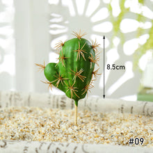 Load image into Gallery viewer, Lifelike Miniature Artificial Fleshy Cactus Plant Figurines Decoration DIY Fairy Garden Micro Landscape Potted Decor
