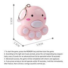 Load image into Gallery viewer, Memory Training Cube Key Chain Magic Rubik's Cube Children Toy Children Puzzle Memory Game LED Light Sound Interactive Toy
