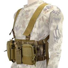 Load image into Gallery viewer, Nylon CS Match Wargame TCM Chest Rig Airsoft Tactical Vest Military Pack Magazine Pouch Holster Molle System Waist Men Swat Vest
