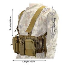 Load image into Gallery viewer, Nylon CS Match Wargame TCM Chest Rig Airsoft Tactical Vest Military Pack Magazine Pouch Holster Molle System Waist Men Swat Vest
