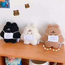Load image into Gallery viewer, Cute Mini Bear with Mouth Mask Plush Toy Key Chain Bear Pendant Bag Backpack Decoration Key Ring Soft Stuffed Toy
