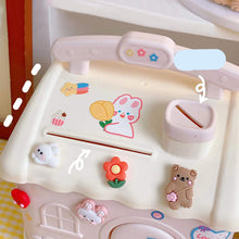 Load image into Gallery viewer, Cute Mini House Piggy Bank Money Box Coins Box with Lock Safe Cartoon Saving Pot Gift Table Room Decoration
