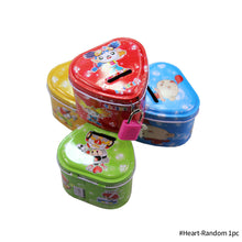 Load image into Gallery viewer, Creative Tinplate Money Box with Lock for Kids Children Safe Piggy Bank Coins Box Gift Cartoon Saving Pot
